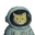 picture of a cat in an astronaut suit in a van gogh painting